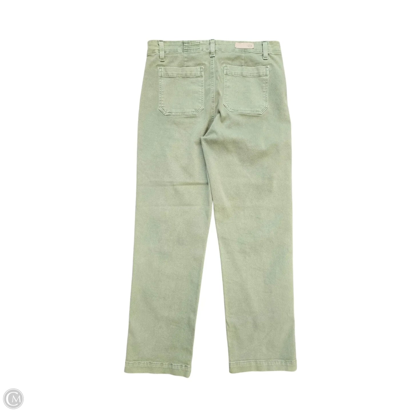 Jeans Straight By Ag Jeans In Green Denim, Size: 2(25)