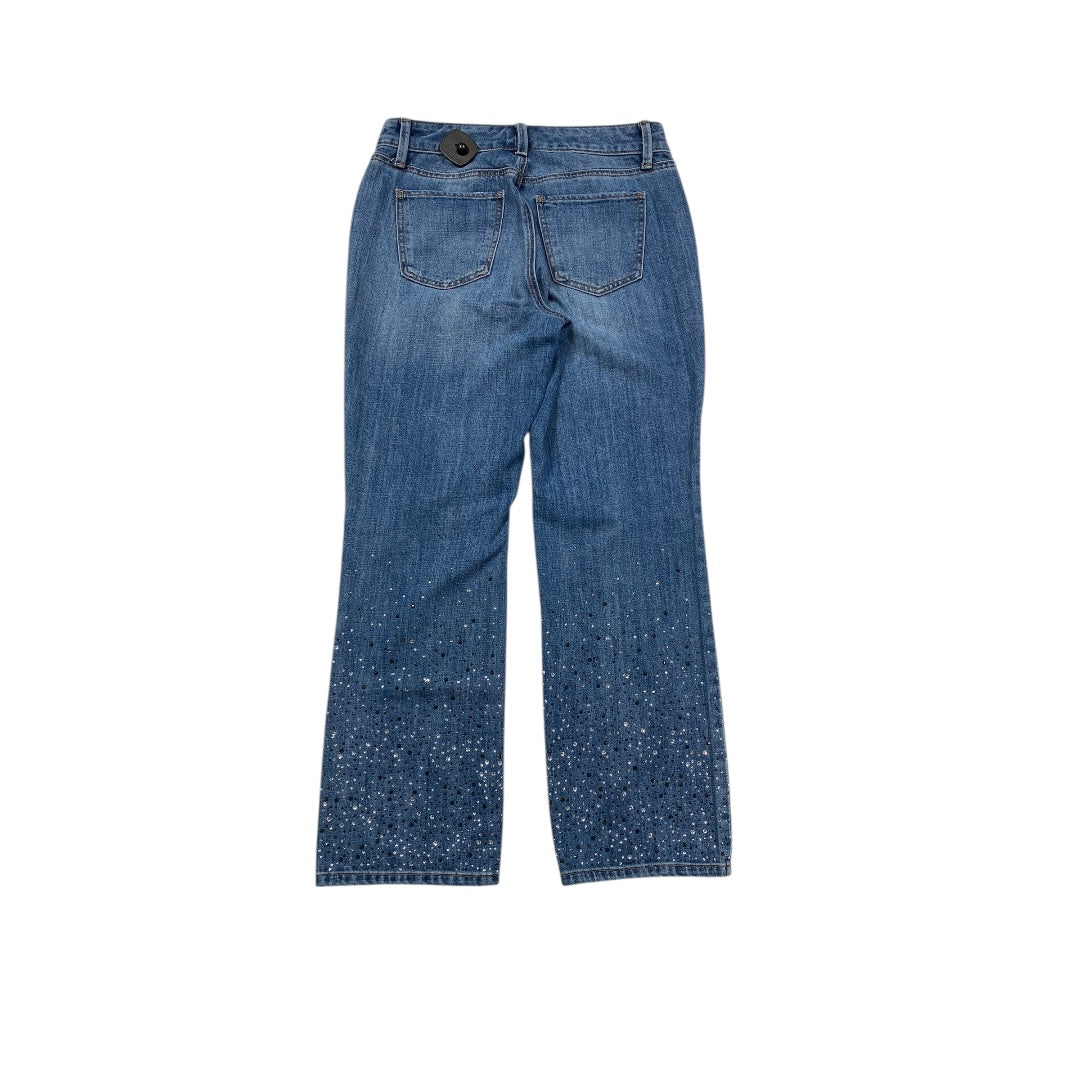 Jeans Straight By Talbots In Blue Denim, Size:6P