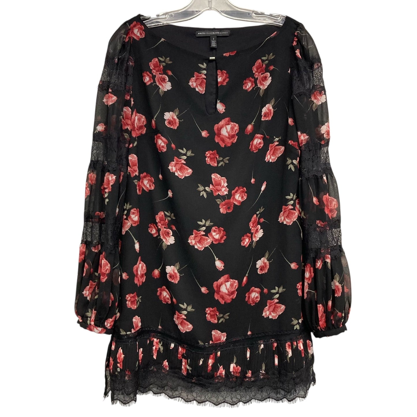 Dress Party Short By White House Black Market In Floral Print, Size:Xs