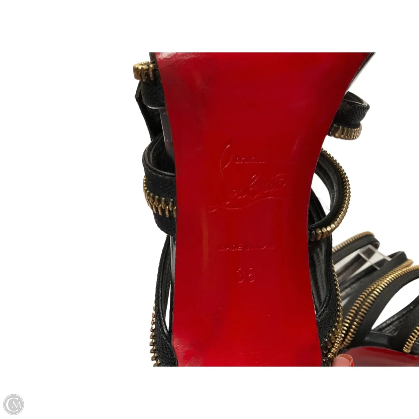 Shoes Luxury Designer By Christian Louboutin In Black, Size: 8