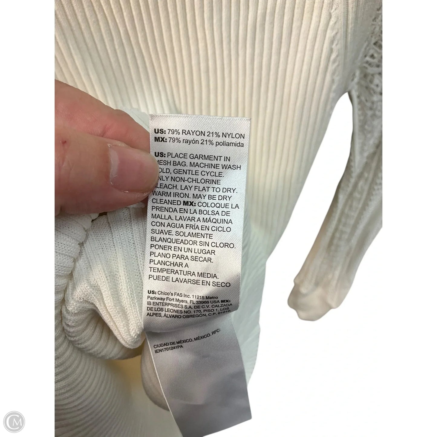 Top Long Sleeve By White House Black Market In White, Size: M