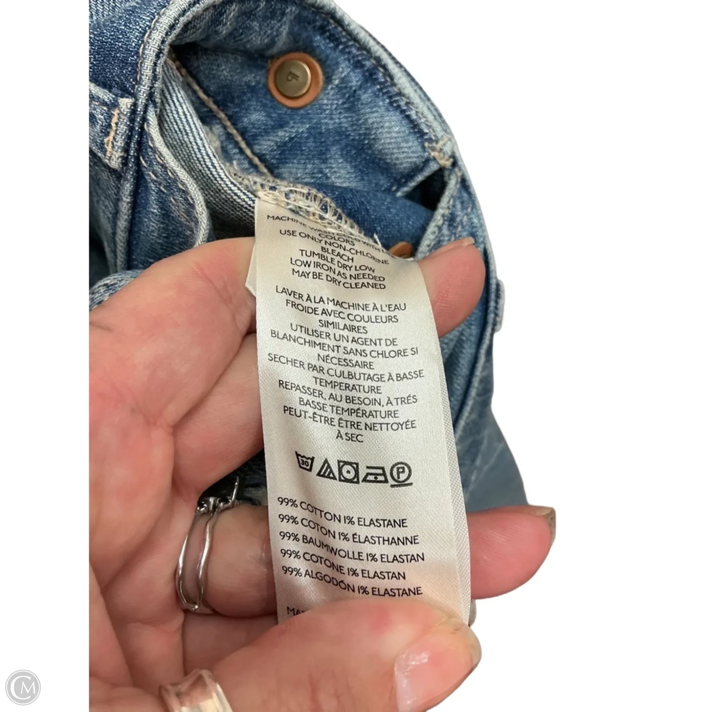 Shortalls By Anthropologie In Blue Denim, Size: S