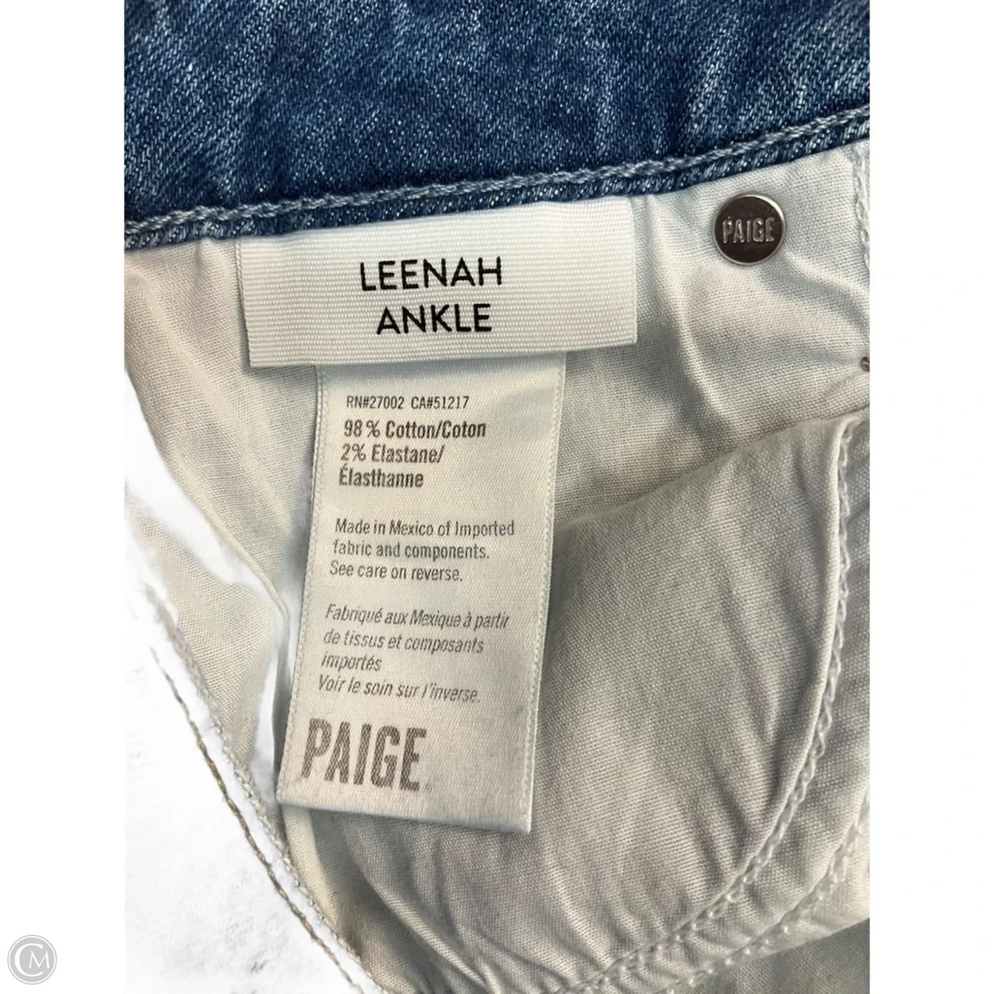 Jeans Wide Leg By Paige In Blue Denim, Size: 4
