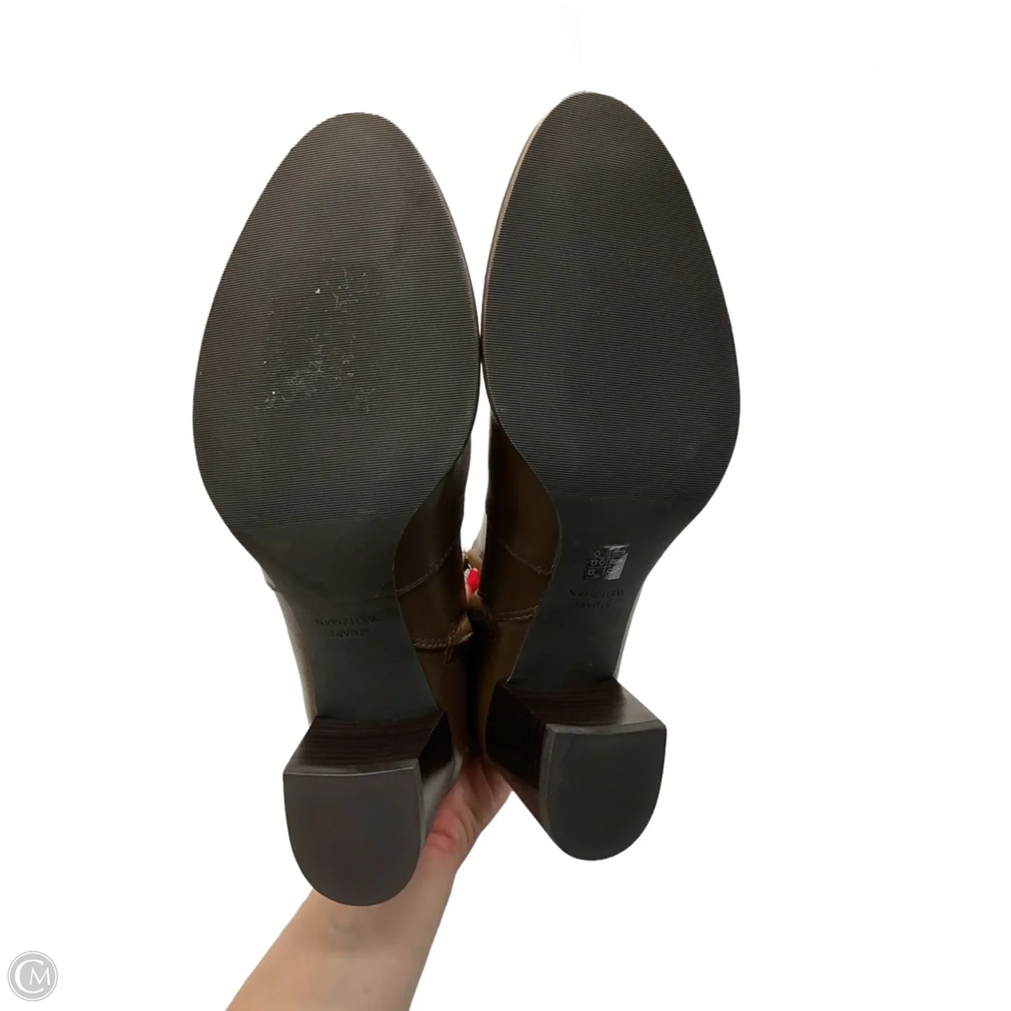 Boots Designer By Stuart Weitzman In Brown, Size: 7.5