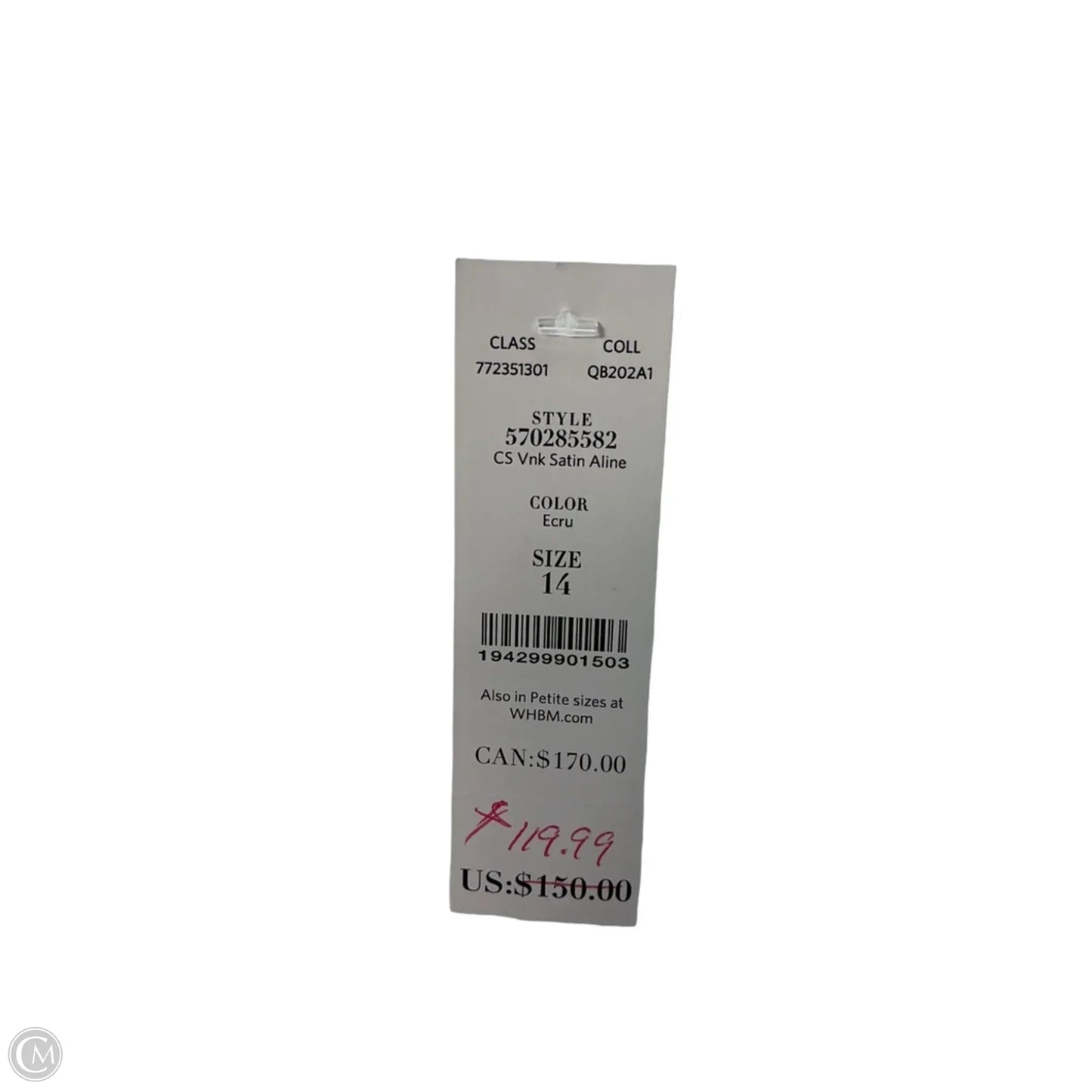 Dress Casual Midi By White House Black Market In White, Size: Xl