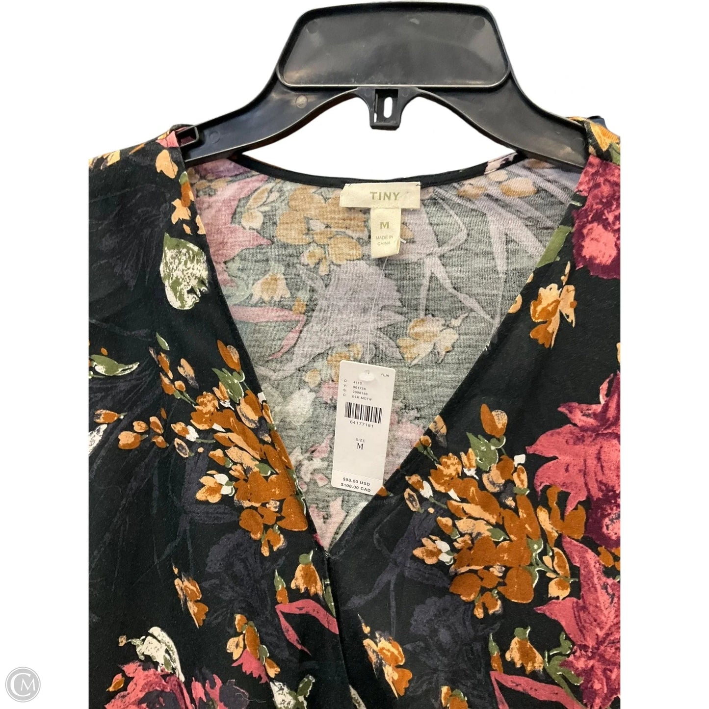 Top Long Sleeve By Tiny In Floral Print, Size: M