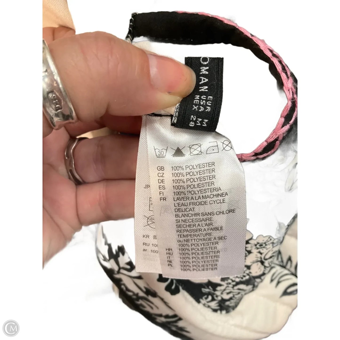 Jacket Puffer & Quilted By Clothes Mentor In Black & Cream, Size: L