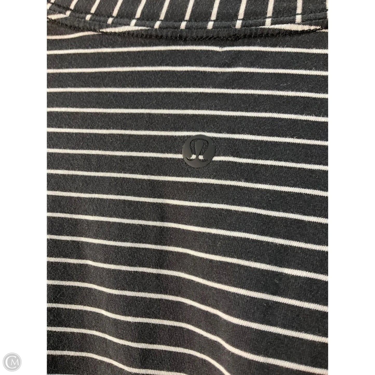 Athletic Top Short Sleeve By Lululemon In Striped Pattern, Size: 24