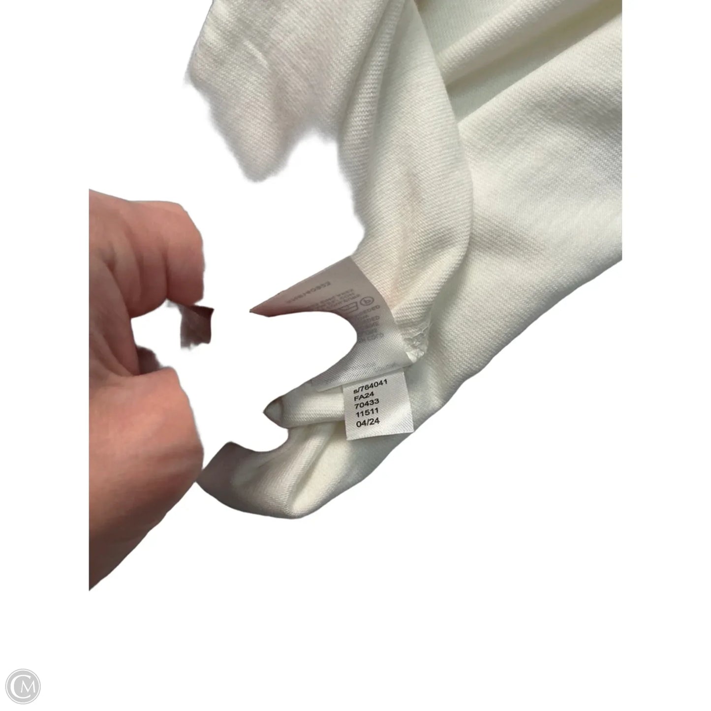 Top Short Sleeve By Loft In Cream, Size: M
