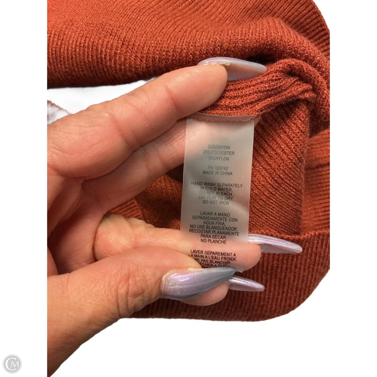 Top Long Sleeve By Sioni In Orange, Size: Xs