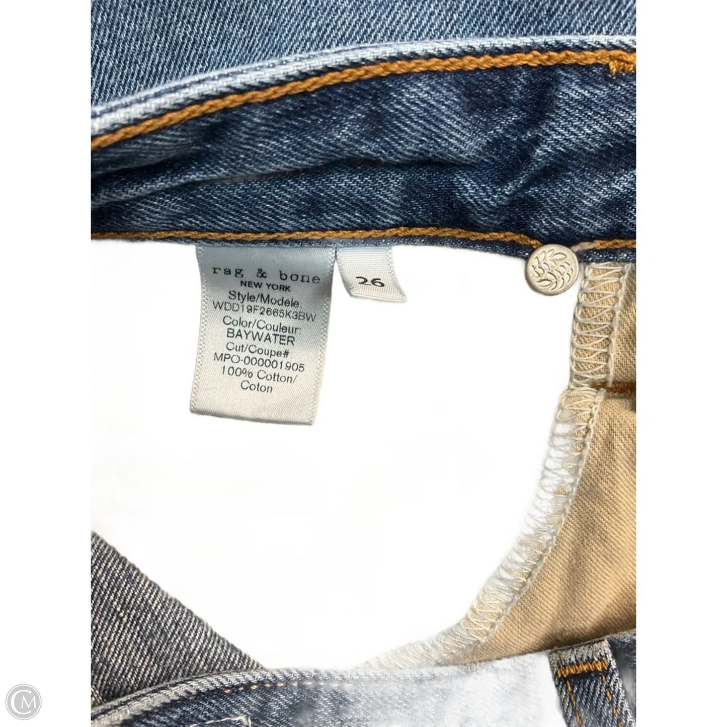 Jeans Straight By Rag And Bone In Blue, Size: 4