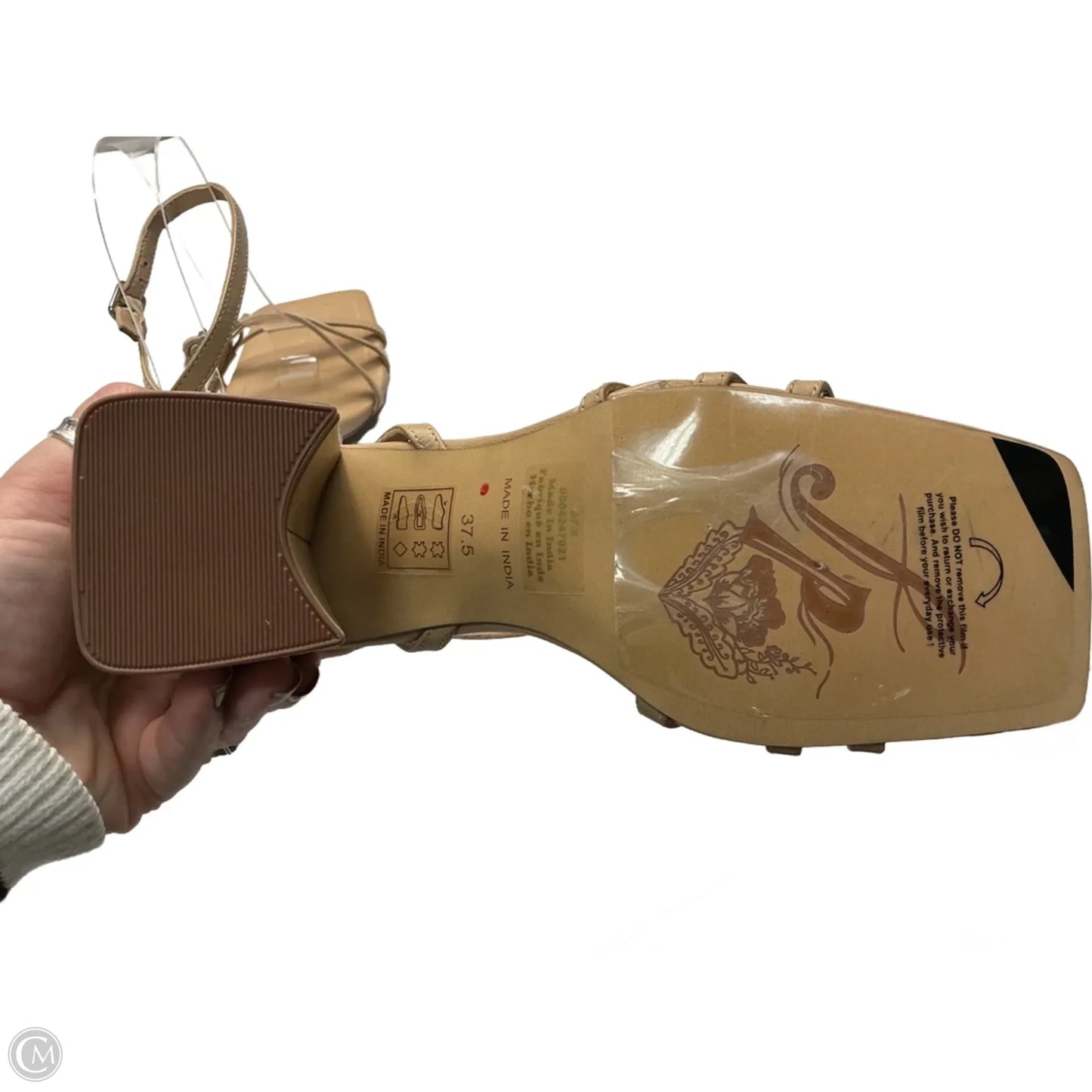 Sandals Heels Block By Free People In Tan, Size: 7.5