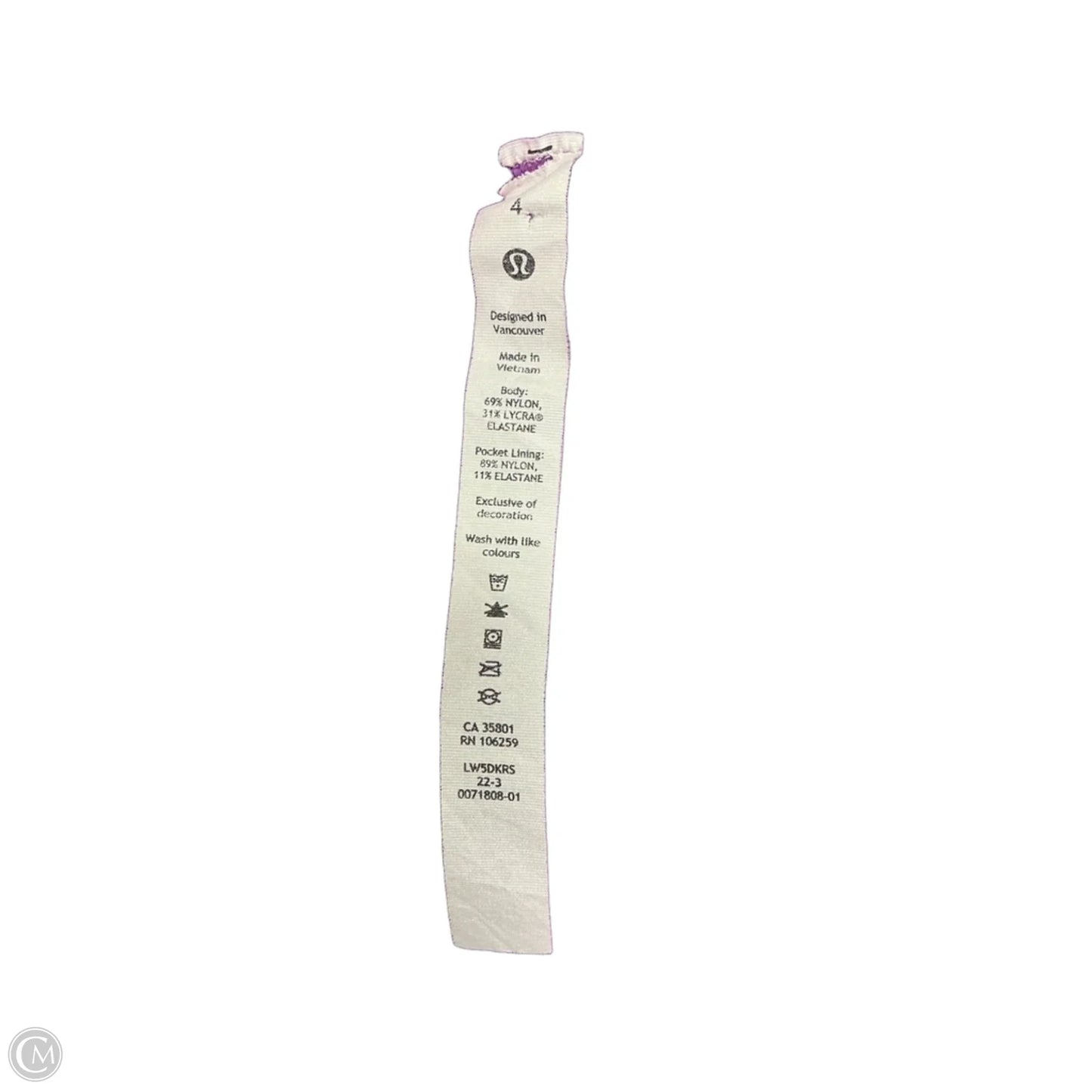 Athletic Leggings By Lululemon In Purple, Size: S