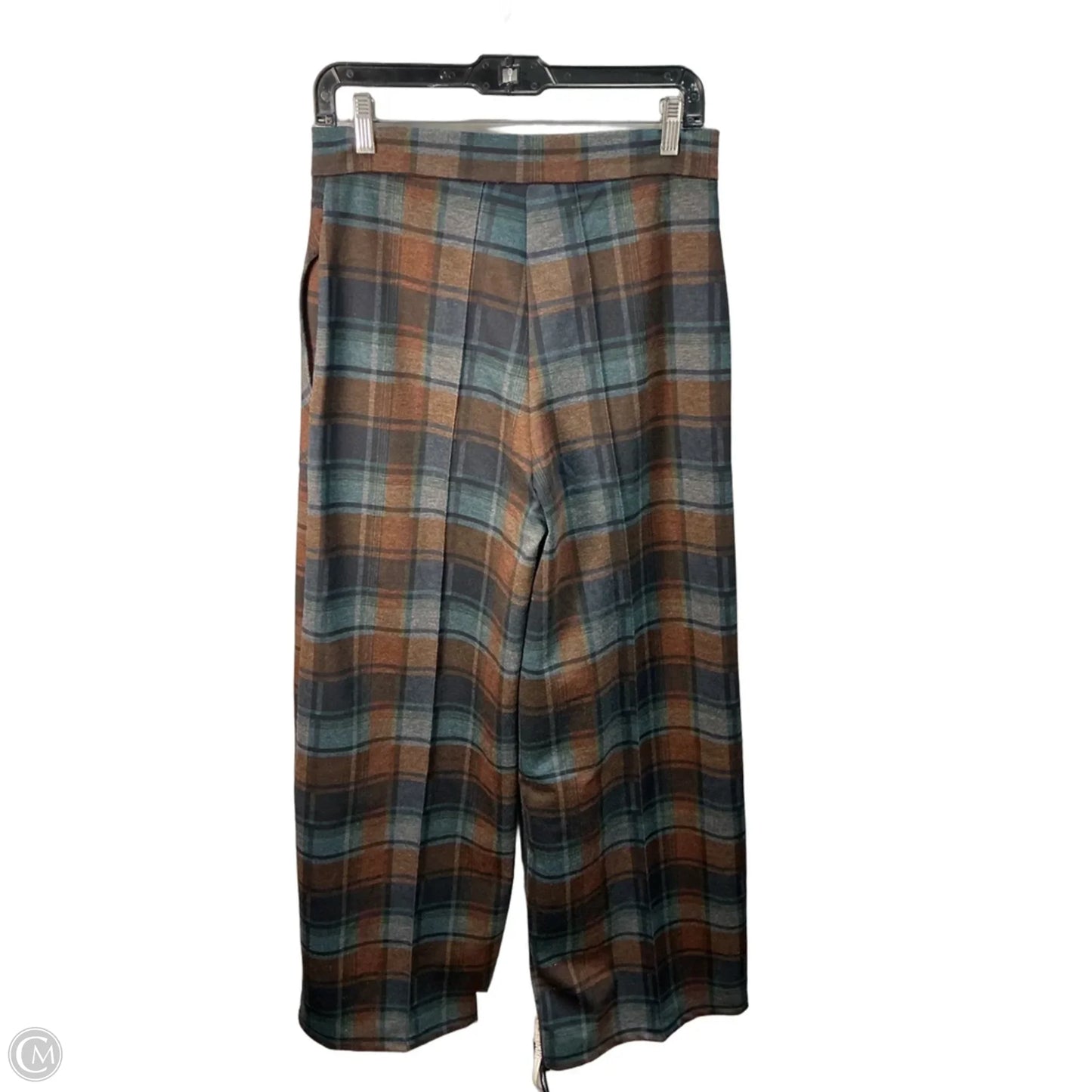 Pants Wide Leg By Zara In Plaid Pattern, Size: M