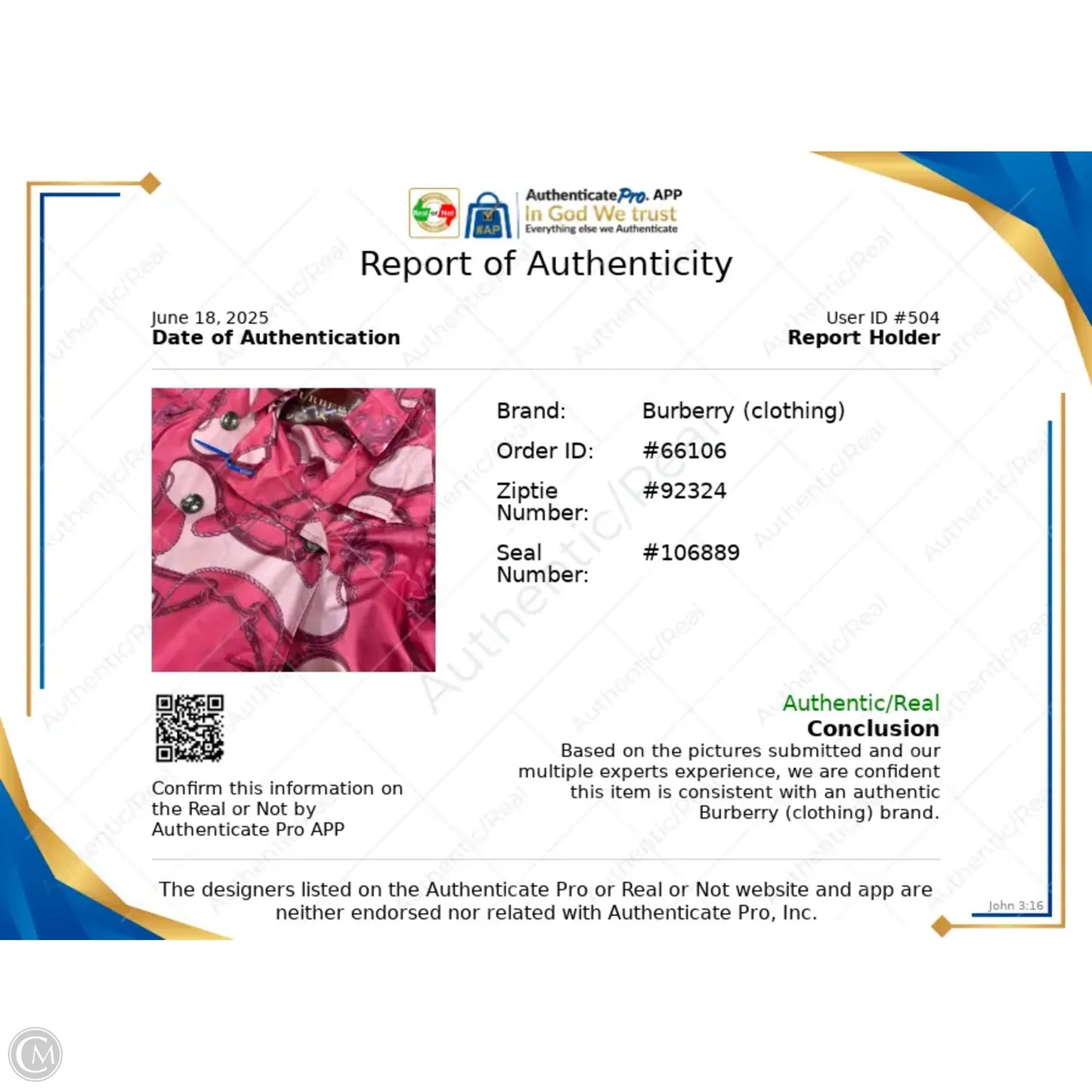 Jacket Luxury Designer By Burberry In Pink, Size: Xs