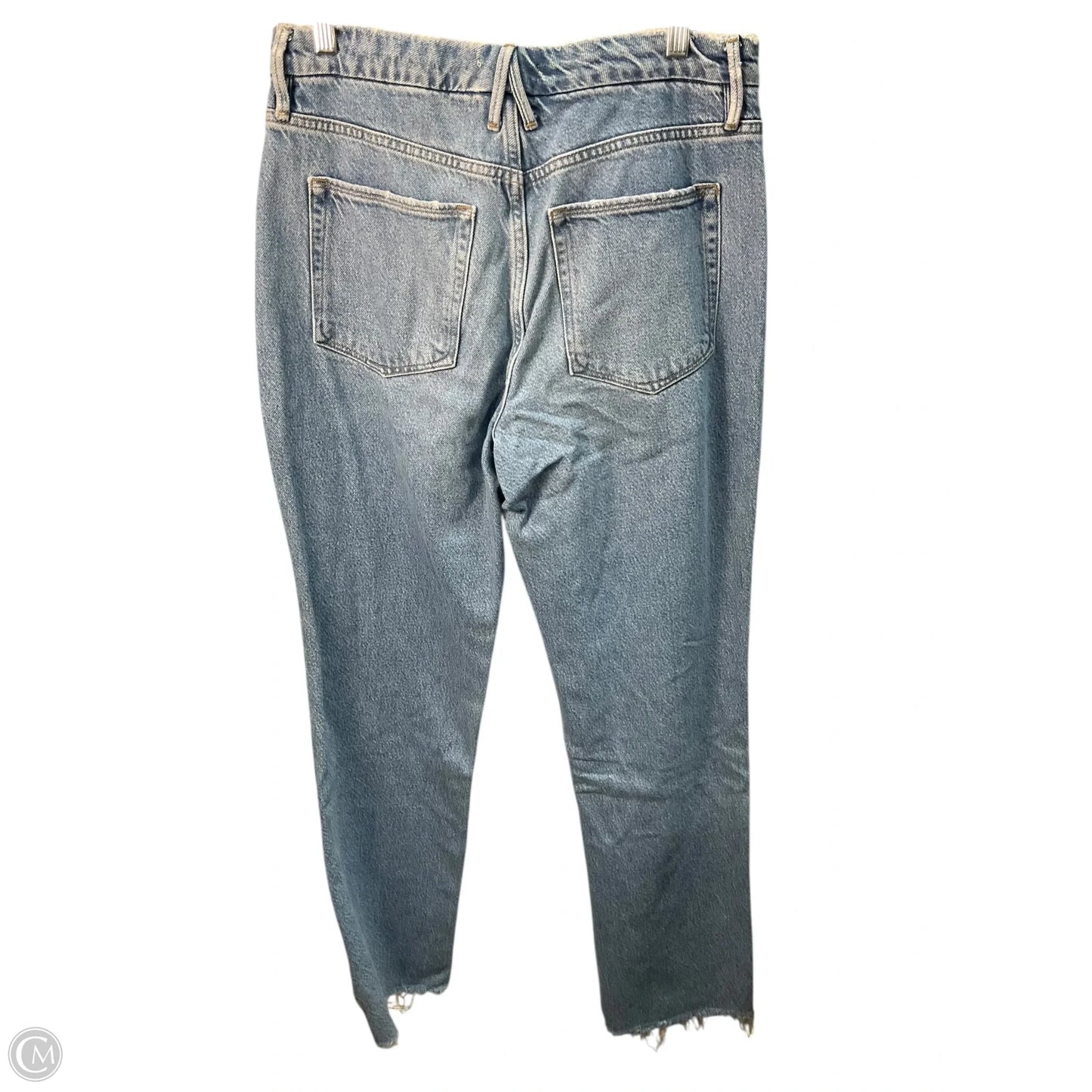 Jeans Straight By Good American In Blue Denim, Size: 4