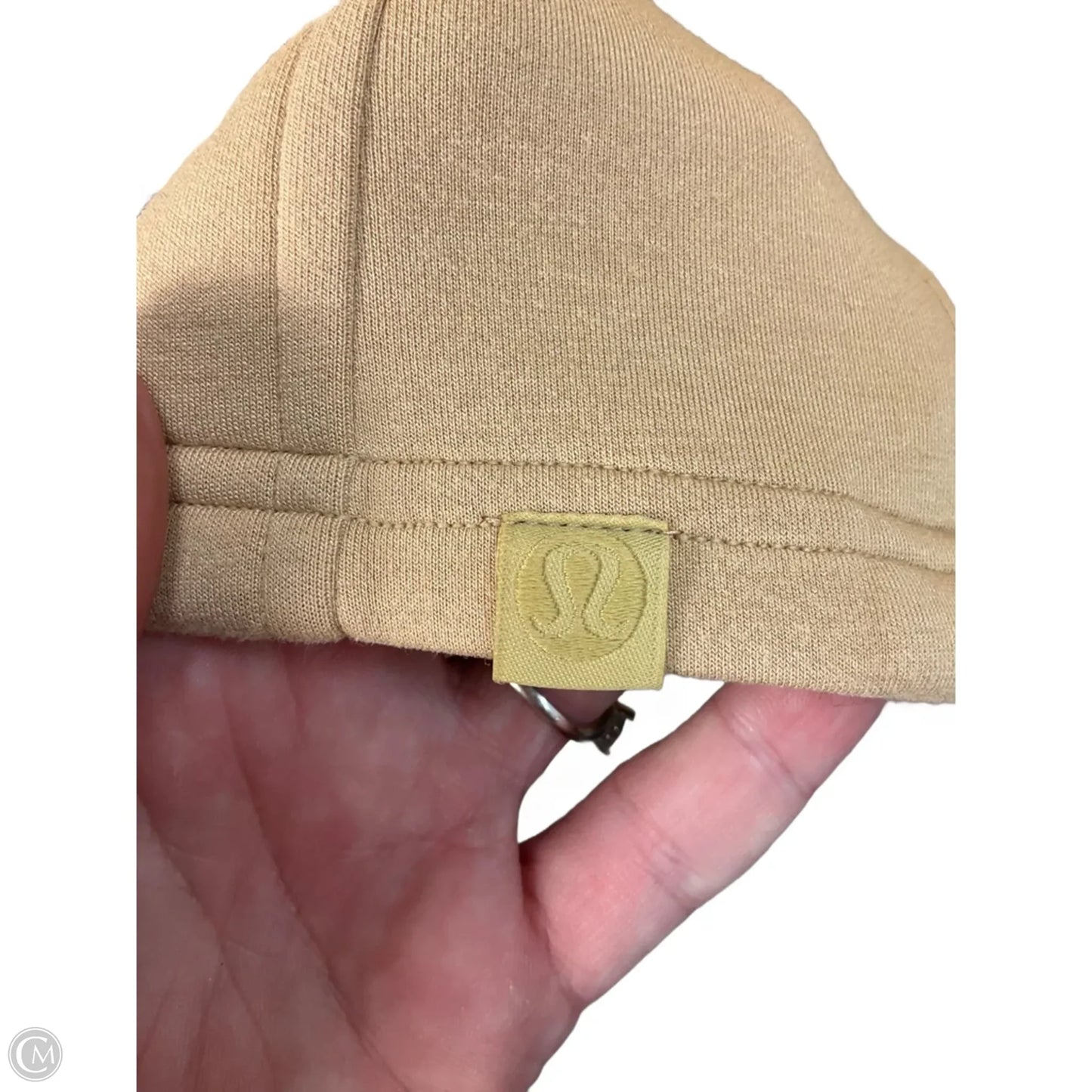 Athletic Top Long Sleeve Crewneck By Lululemon In Beige, Size: S