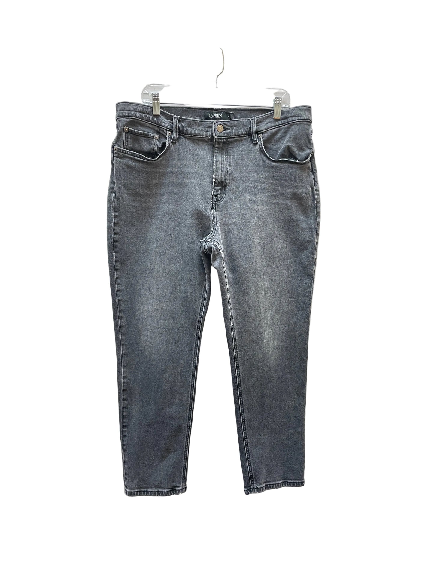 Jeans Skinny By Lauren By Ralph Lauren In Grey Denim, Size:16