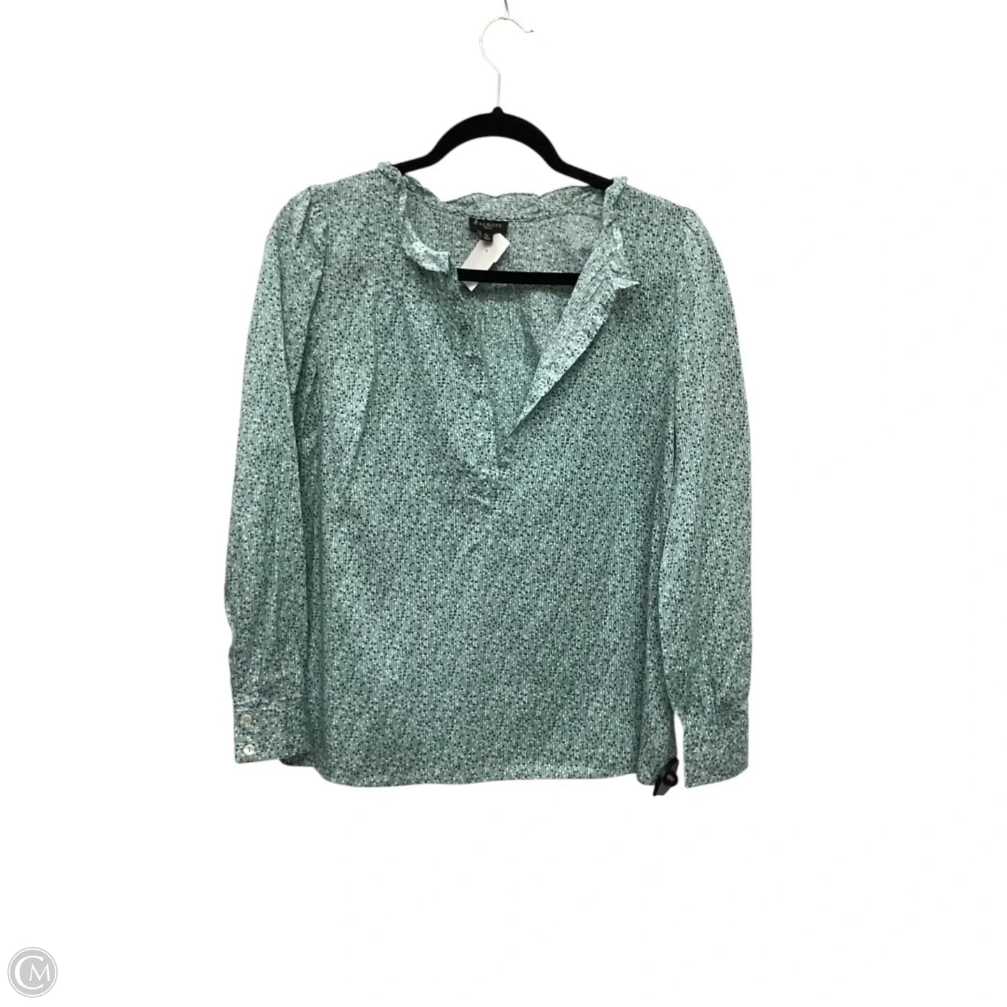 Top Long Sleeve By Talbots In Green, Size: Sp