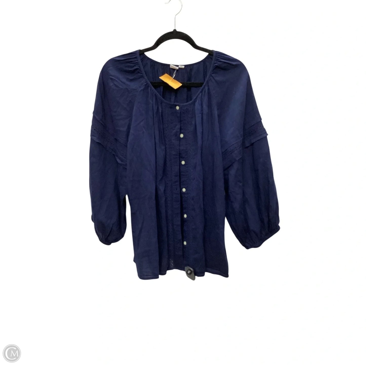 Top Long Sleeve By Gap In Navy, Size: L