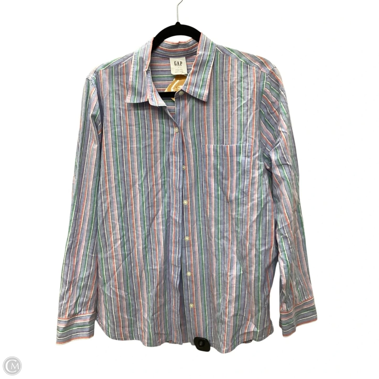 Top Long Sleeve By Gap In Multi-colored, Size: L