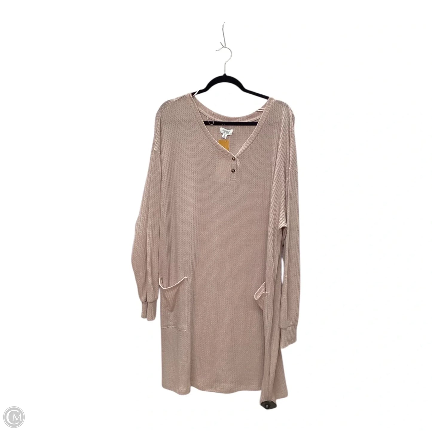 Top Long Sleeve By True Craft In Pink, Size: 1x