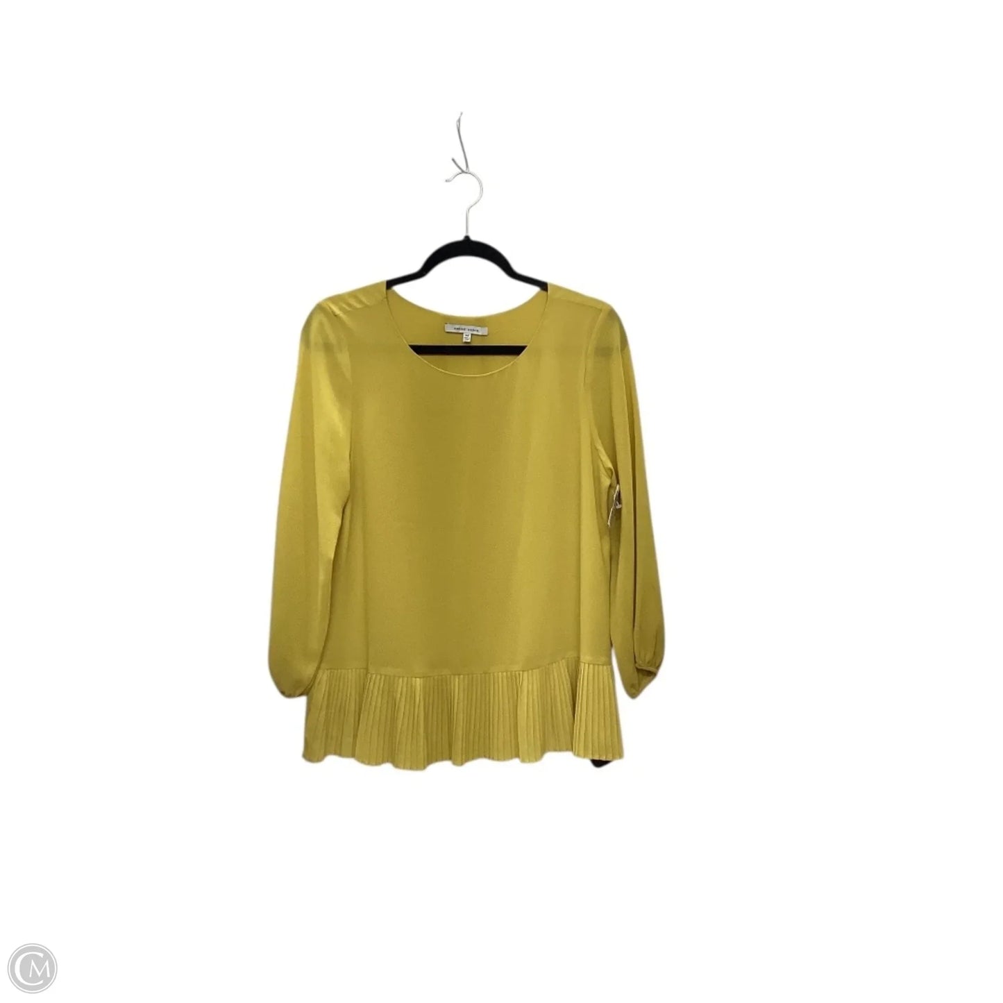 Top Long Sleeve By Naked Zebra In Yellow, Size: M