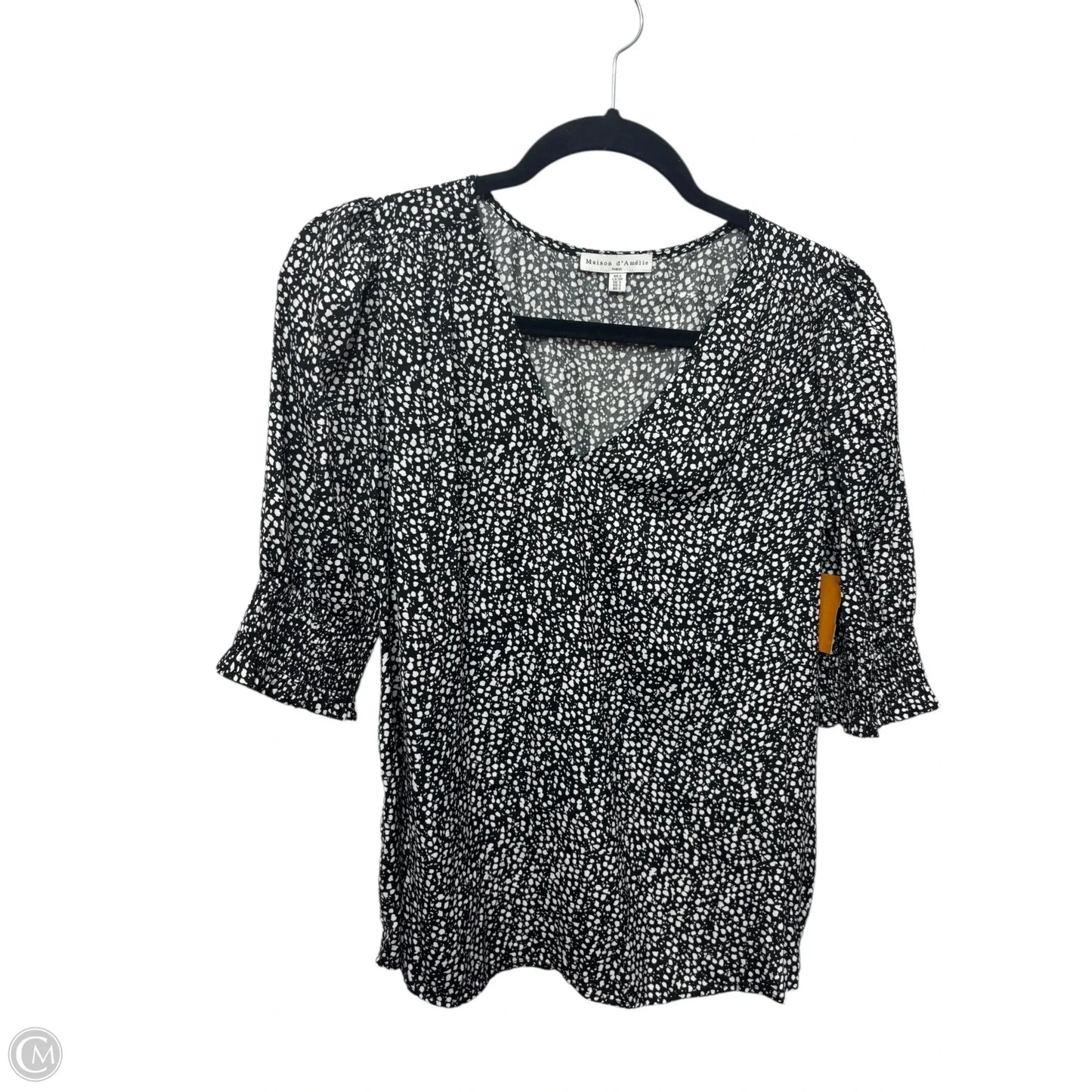 Top 3/4 Sleeve By Maison Damelie In Black, Size: S