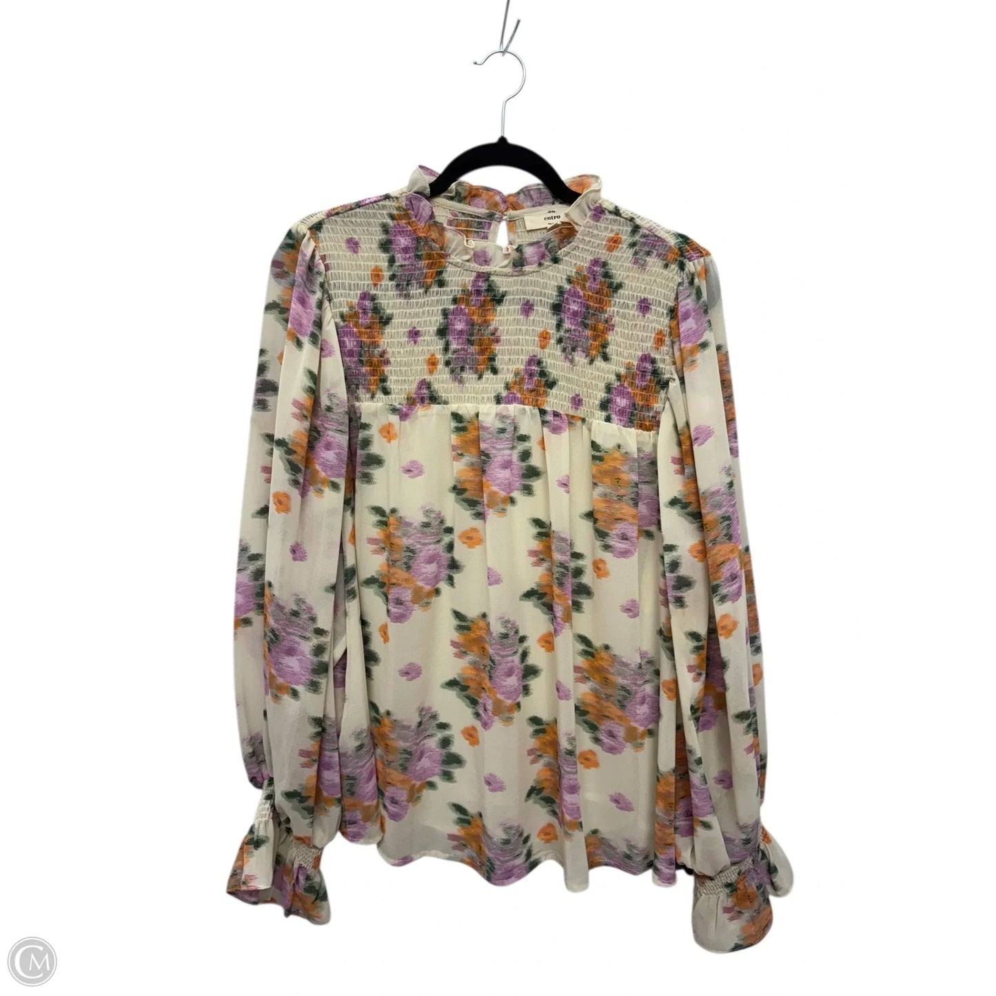 Top Long Sleeve By Entro In Floral Print, Size: M