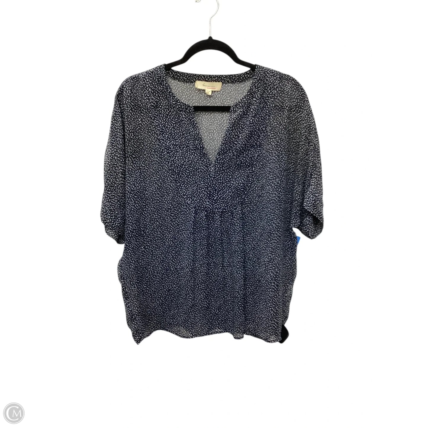 Top Short Sleeve By Two By Vince Camuto In Navy, Size: S
