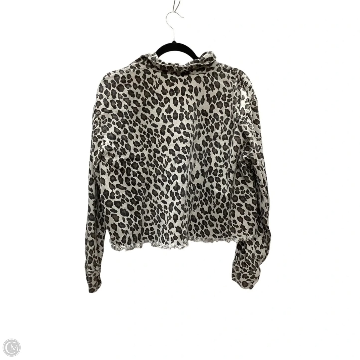Jacket Denim By Ee Some In Animal Print, Size: L