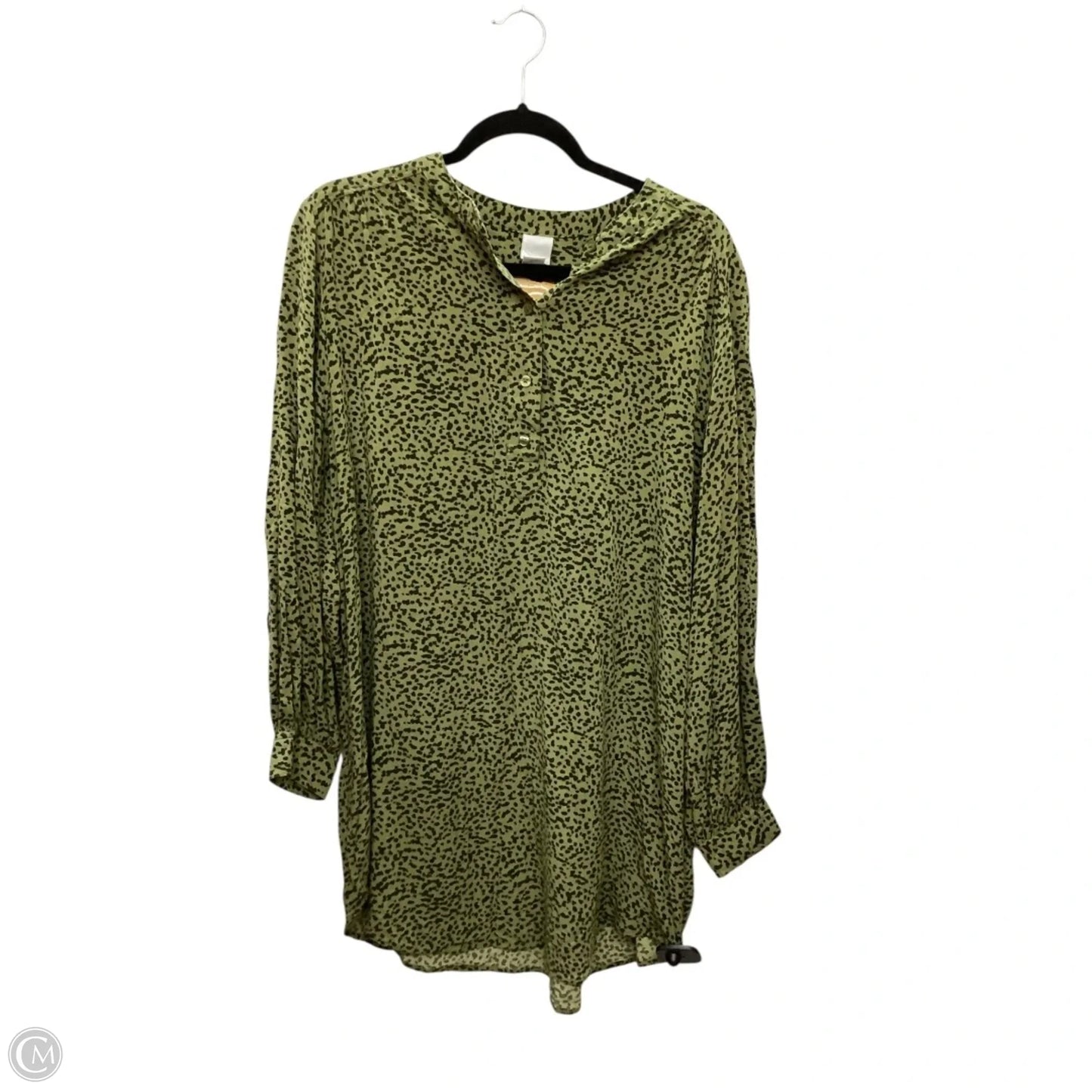 Dress Casual Midi By H&m In Green, Size: 12