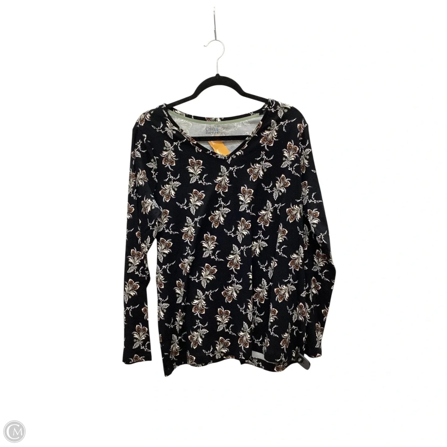 Top Long Sleeve By Croft And Barrow In Black, Size: Xl