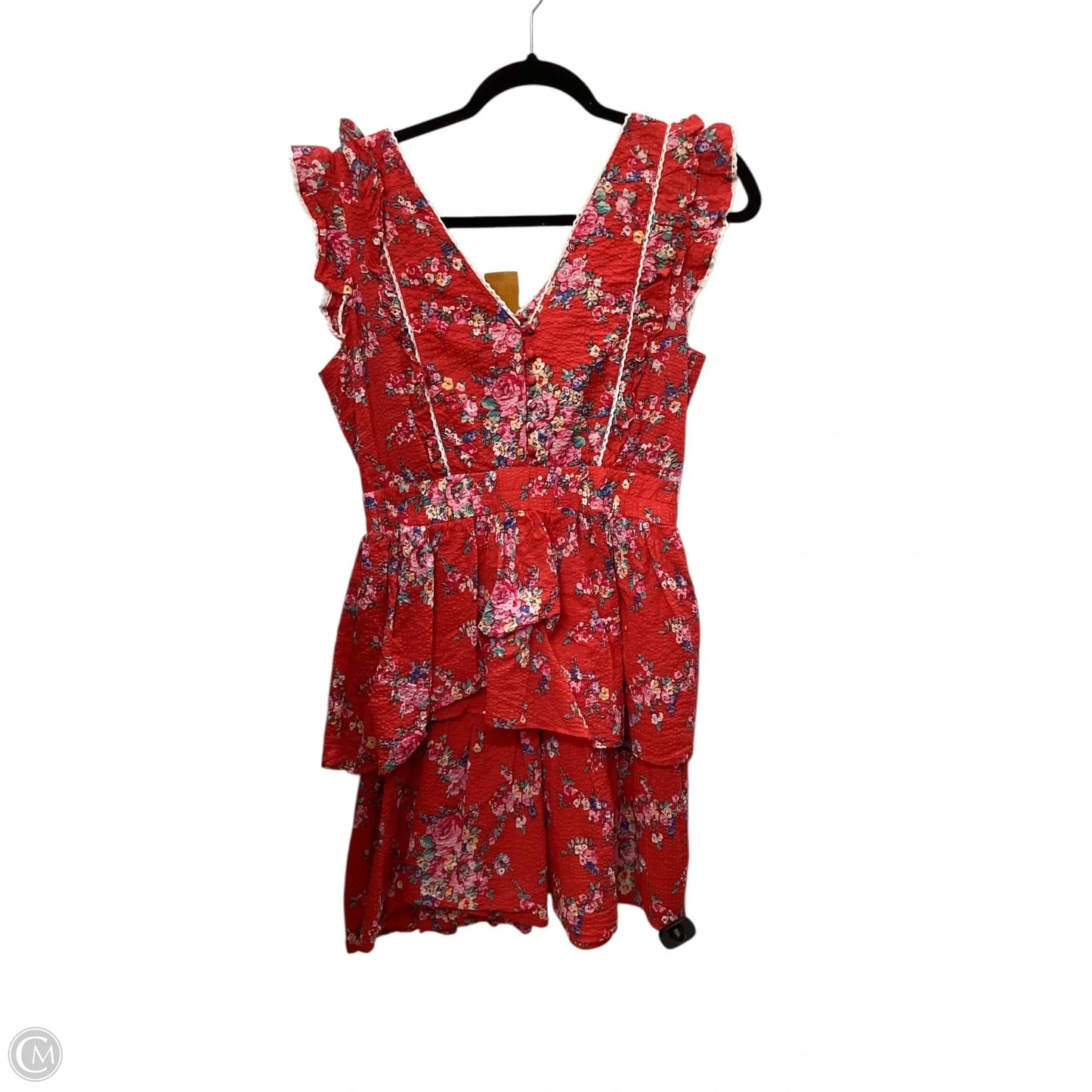 Dress Casual Short By Betsey Johnson In Red, Size: M