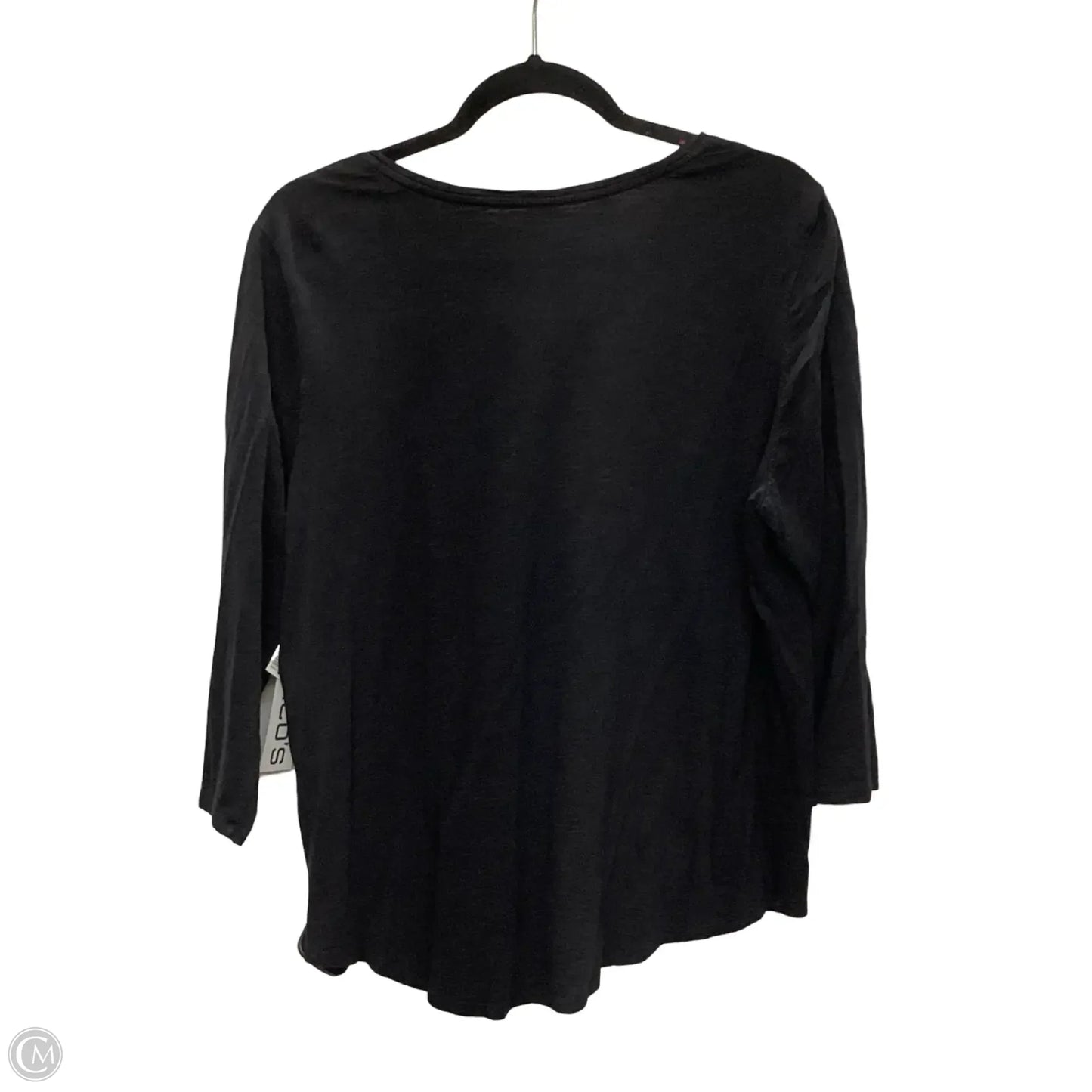 Top Short Sleeve Basic By Chicos In Black, Size: Xl
