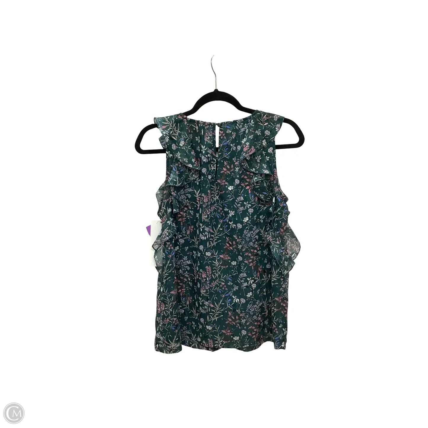 Designer Blouse Sleeveless By Jade Melody Tam In Green, Size: S
