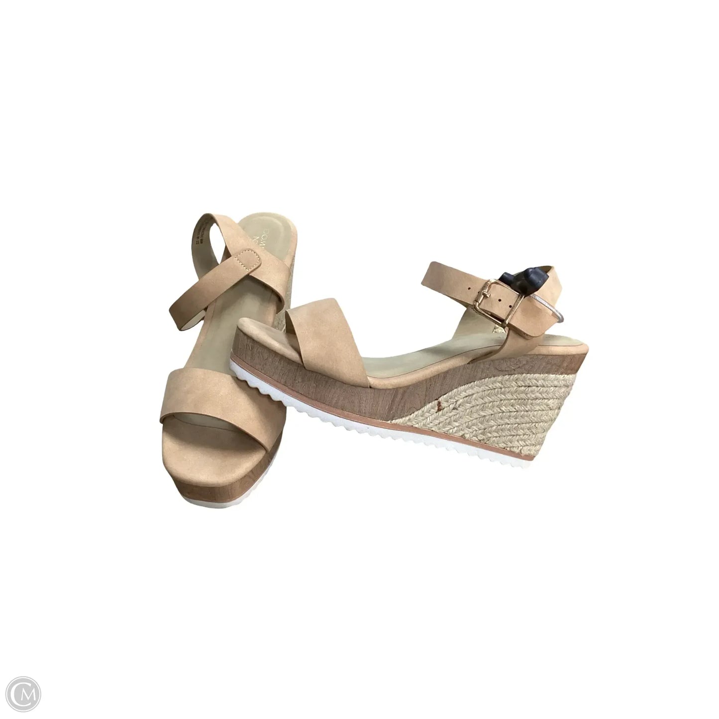 Sandals Heels Wedge By DOMINIQUE NICOLE In Brown, Size: 10