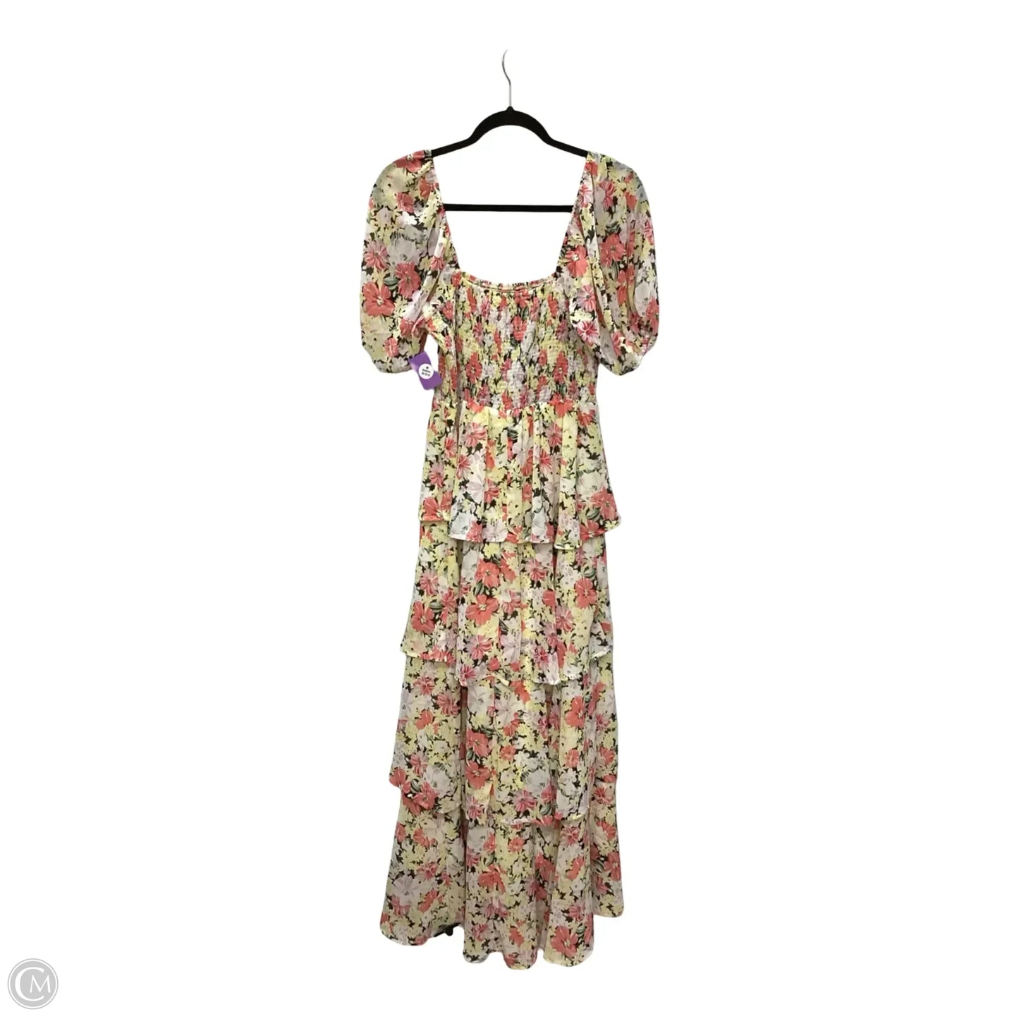 Dress Casual Maxi By Entro In Orange & Yellow, Size: L