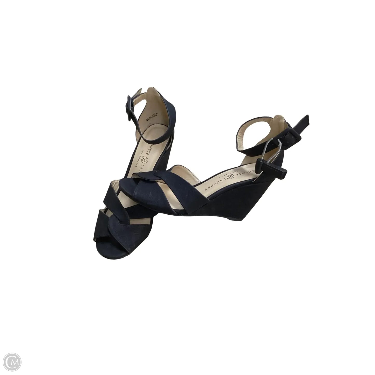 Sandals Heels Wedge By Chinese Laundry In Black, Size: 7