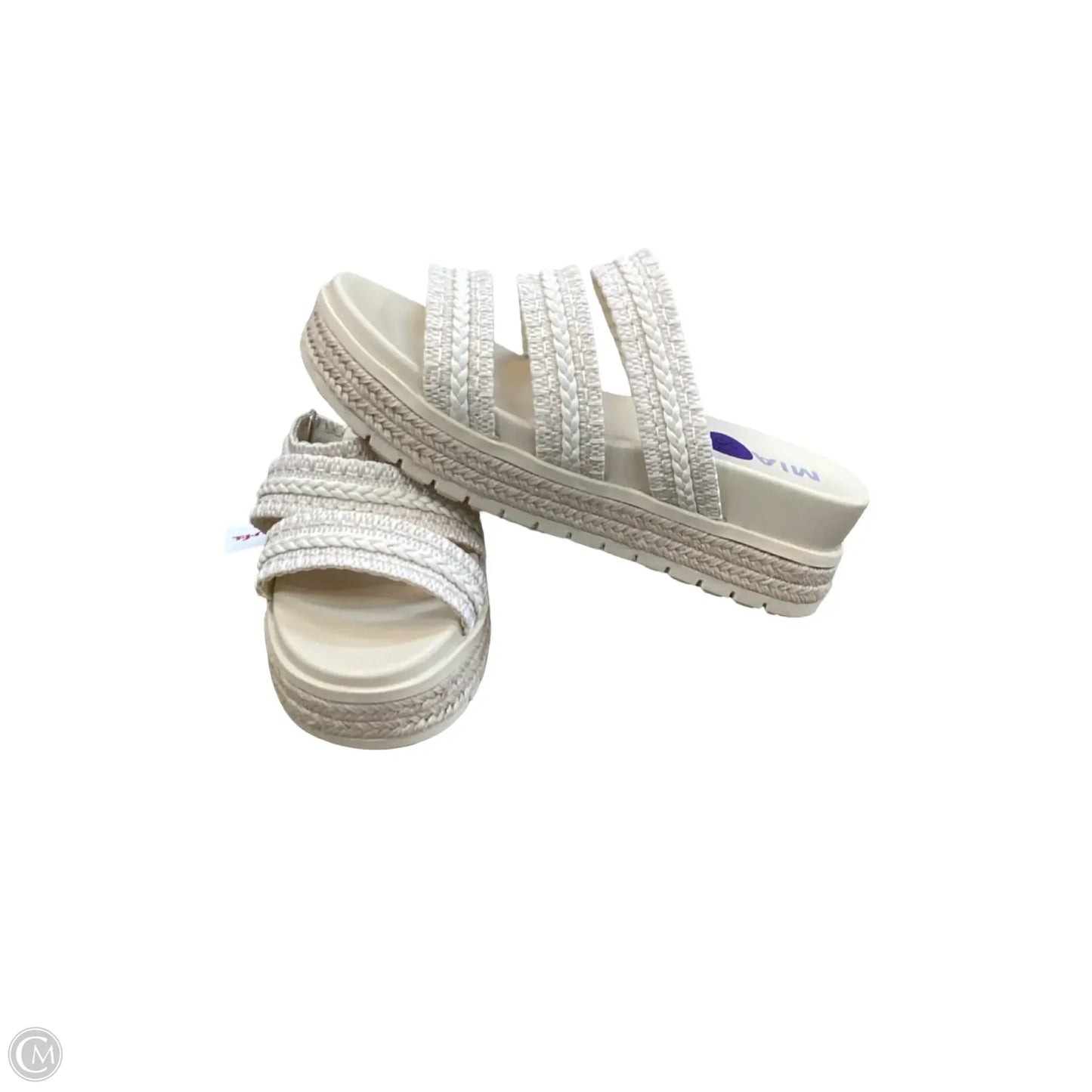Sandals Heels Platform By Mia In Cream, Size: 8.5