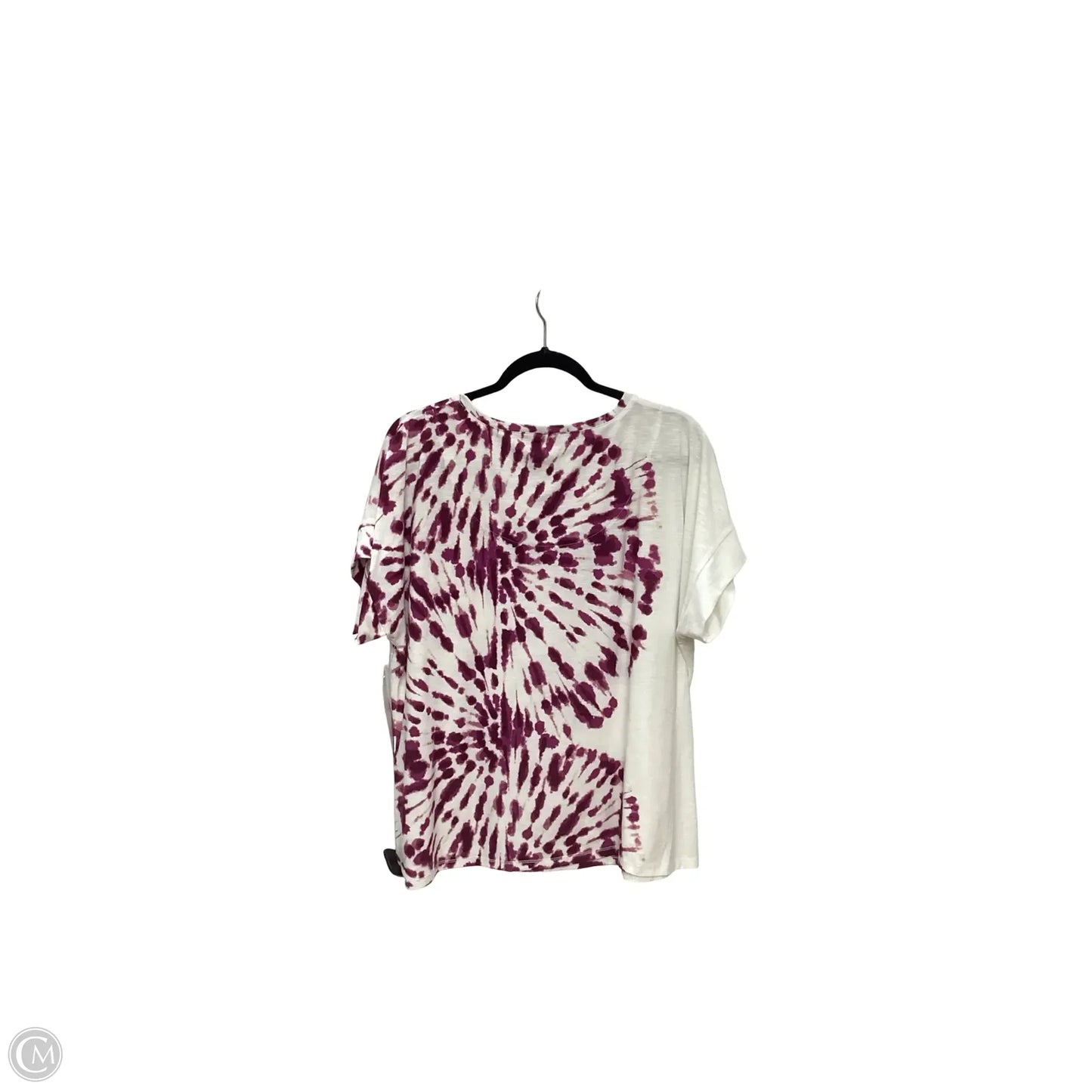 Blouse Short Sleeve By Chicos In Tie Dye Print, Size: L