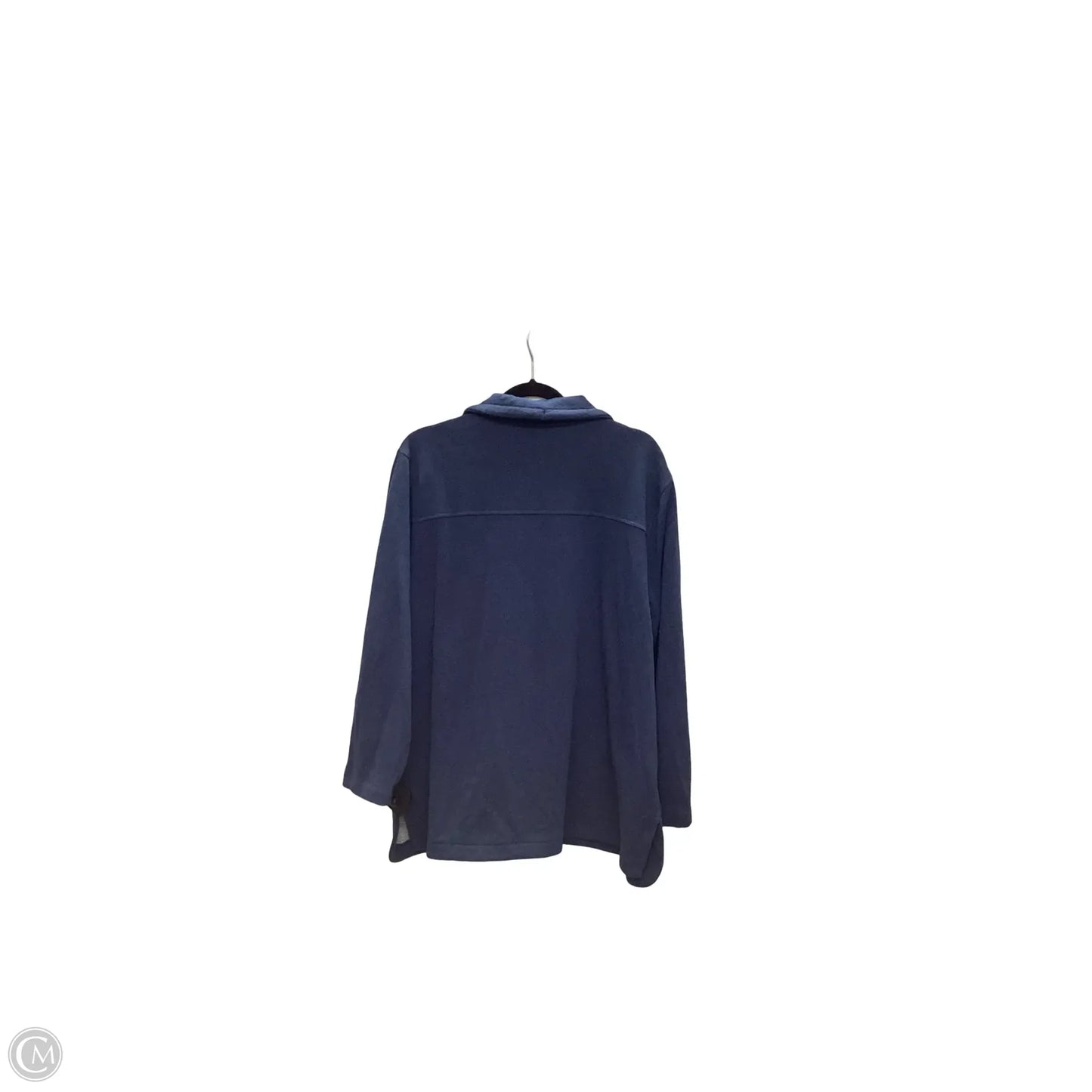 Jacket Moto By Chicos In Blue, Size: Xxl