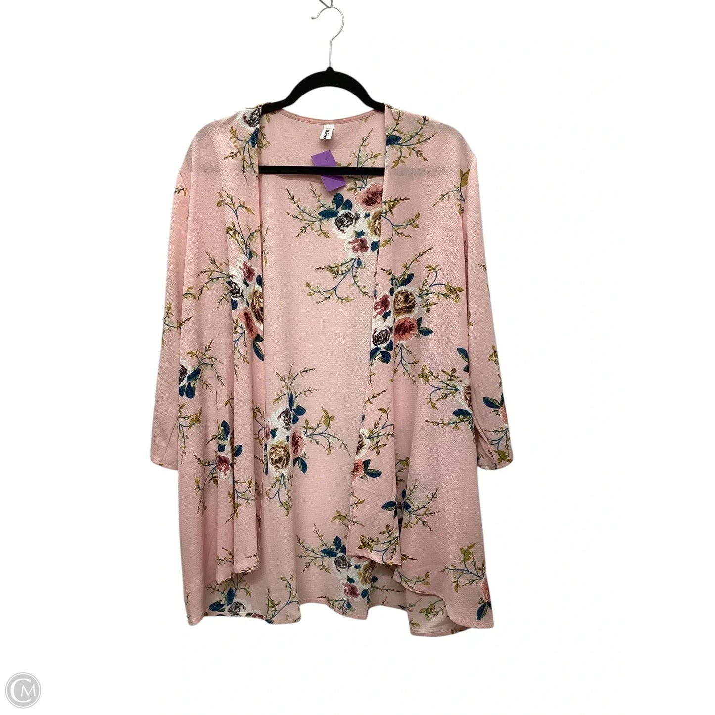 Kimono By Clothes Mentor In Pink, Size: Xl
