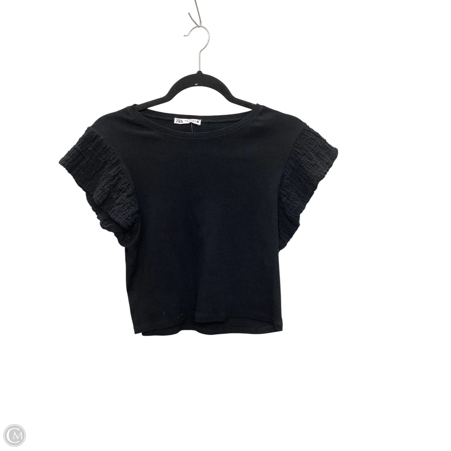 Top Sleeveless By Zara In Black, Size: M