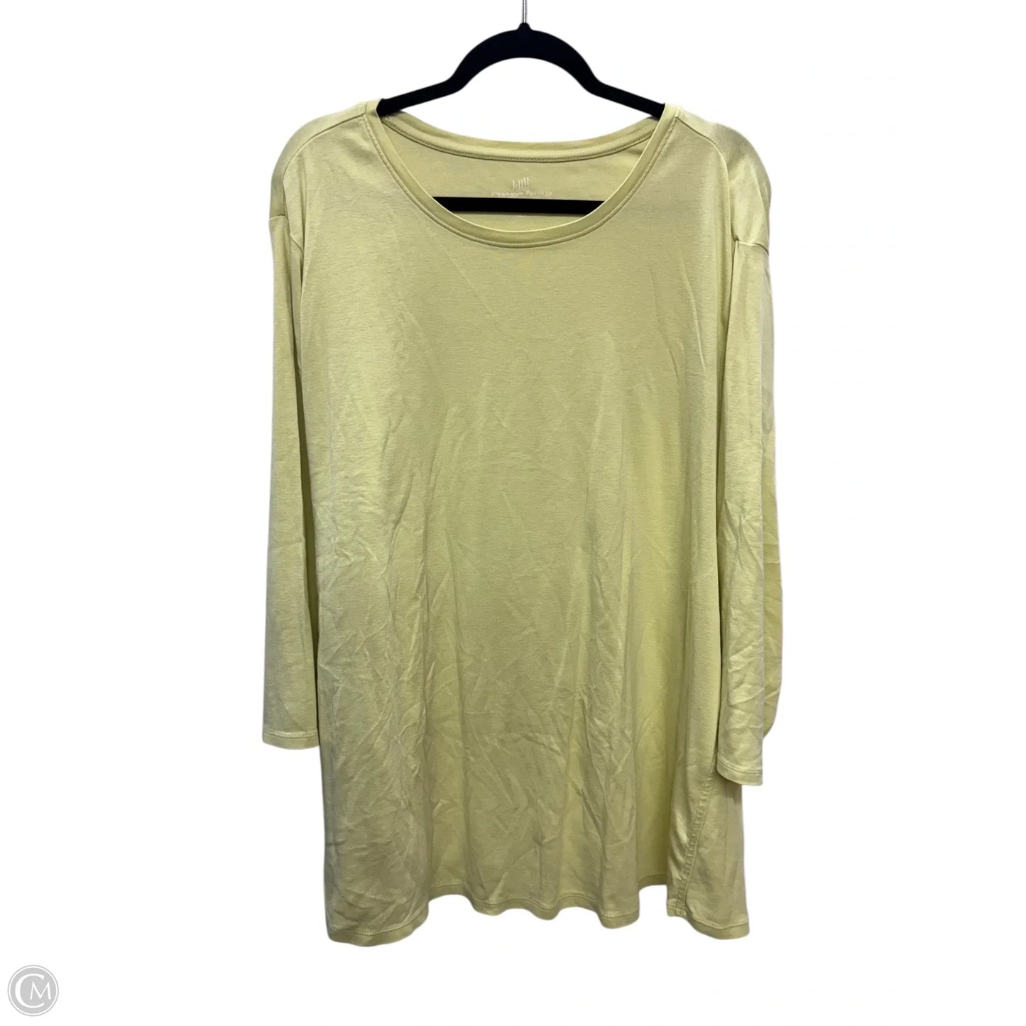 Top Long Sleeve By J. Jill In Yellow, Size: 4x