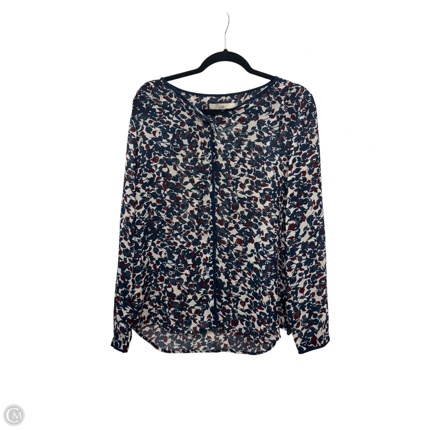 Top Long Sleeve By Loft In Multi-colored, Size: M