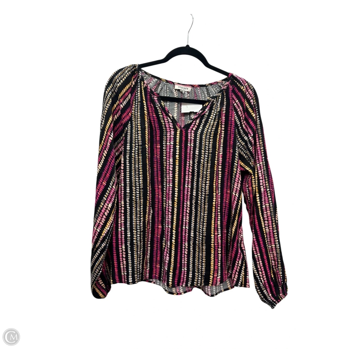 Top Long Sleeve By Andree By Unit In Multi-colored, Size: S