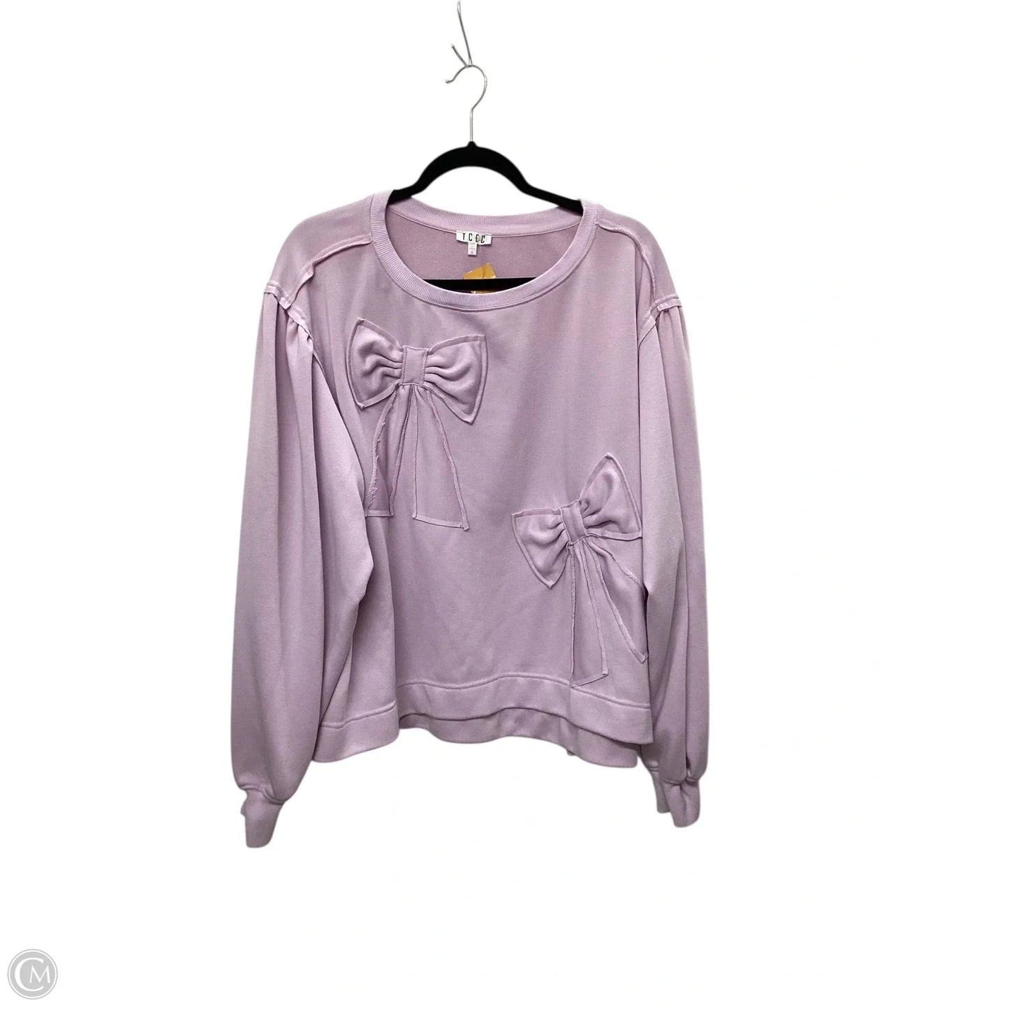 Sweatshirt Crewneck By Tcec In Pink, Size: M