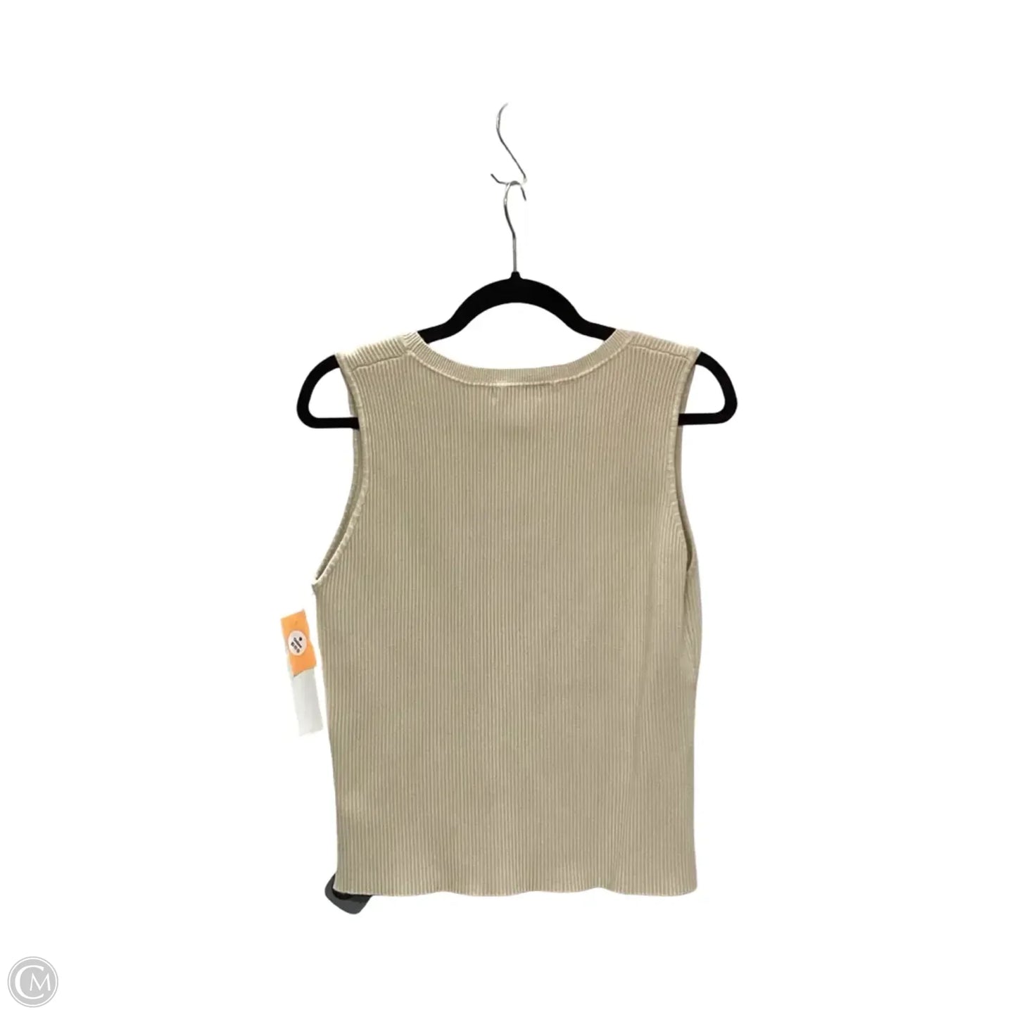 Top Sleeveless Designer By Halston In Beige, Size: Xl