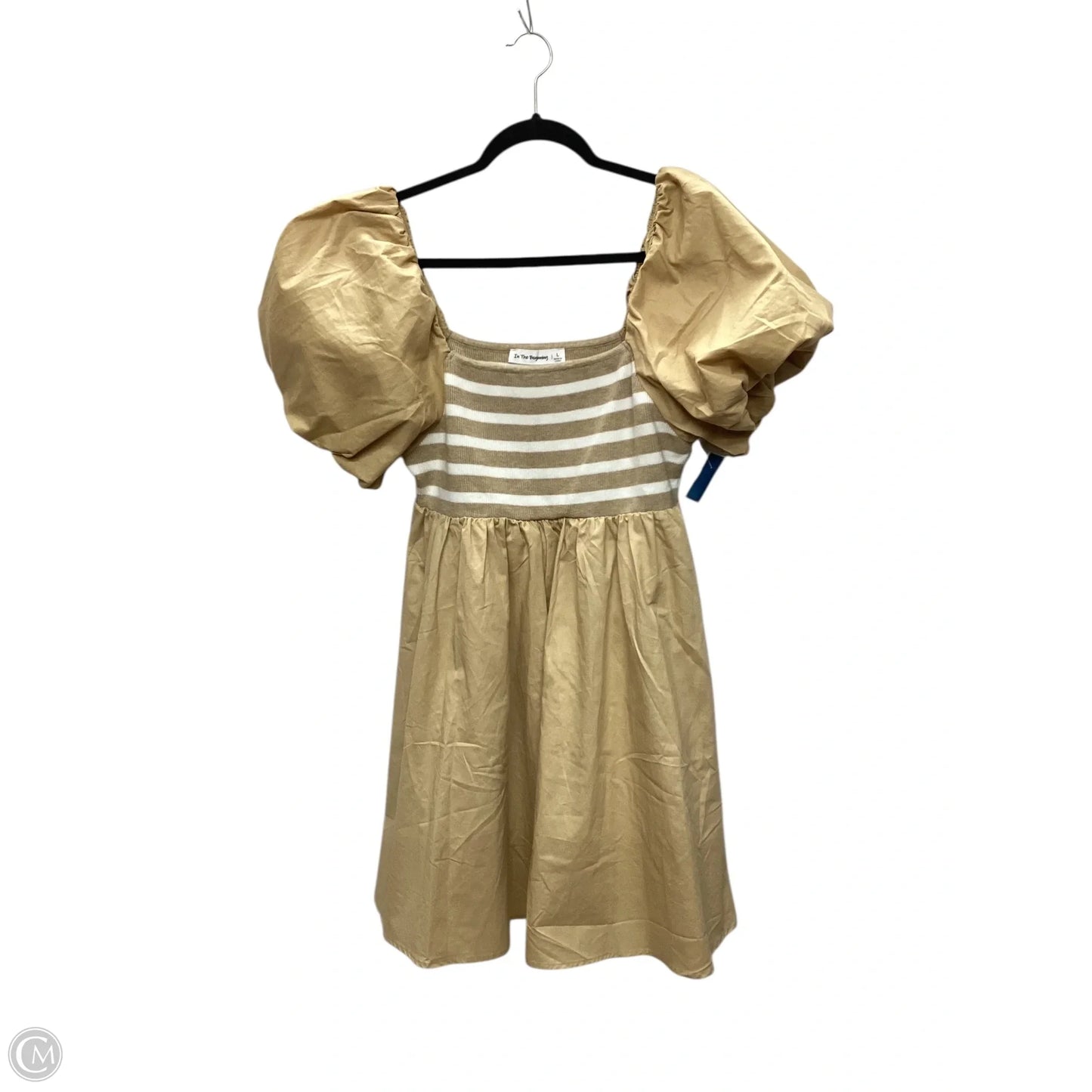 Dress Party Midi By Clothes Mentor In Tan, Size: L